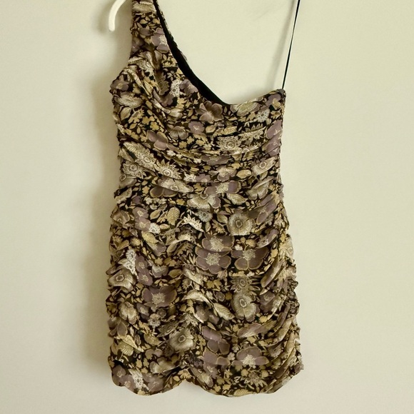 Zara One Shoulder Floral Mini Dress – Size S – NWOT - Picture 6 of 11
